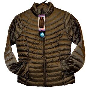 32 Degrees Womens X-Small Olive Puffer Jacket Ultra Light Down Winter Coat